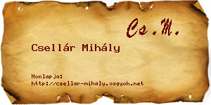 Csellár Mihály névjegykártya