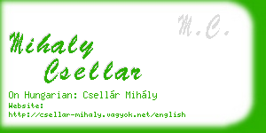 mihaly csellar business card